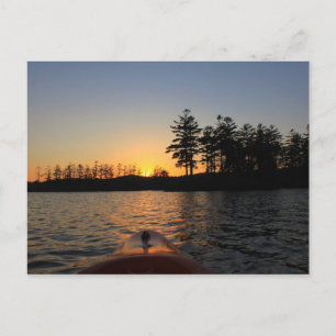 Tully Lake Sunset Kayak Royalston MA Postcard