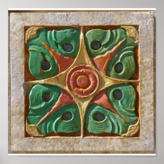 Tulsa Art Deco tile canvas print