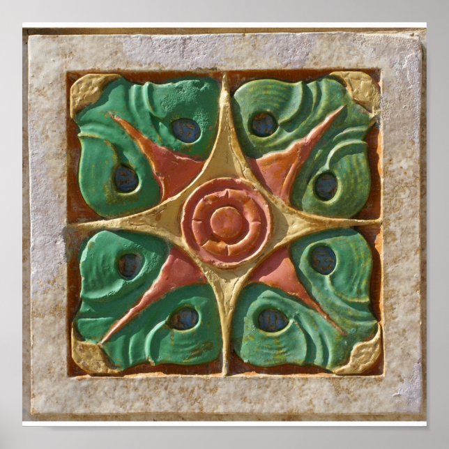 Tulsa Art Deco tile canvas print (Front)