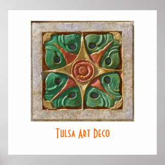 Tulsa Art Deco tile poster