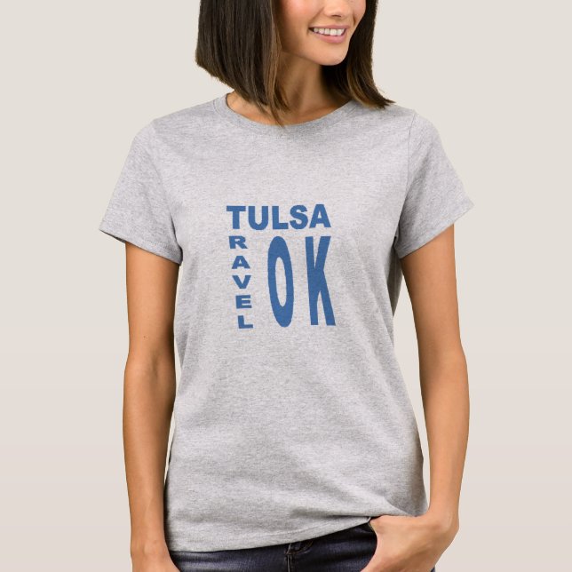 TULSA Gray T-shirt OKLAHOMA (Front)