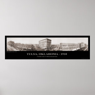 Tulsa, OK - Panoramic Photograph - 1910 Poster