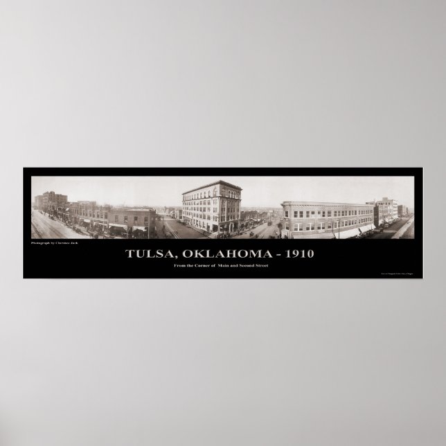 Tulsa, OK -  Panoramic Photograph - 1910 Poster (Front)