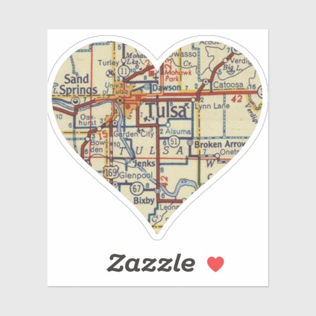 Tulsa OK Retro Map (Sheet)