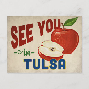 Tulsa Oklahoma Apple - Vintage Travel Postcard