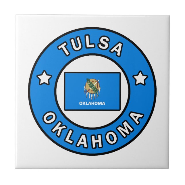 Tulsa Oklahoma Ceramic Tile (Front)