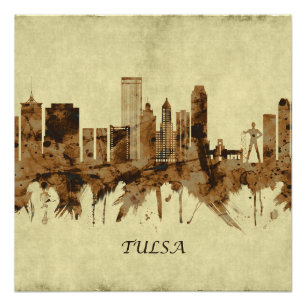 Tulsa Oklahoma Cityscape Poster