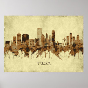 Tulsa Oklahoma Cityscape Poster