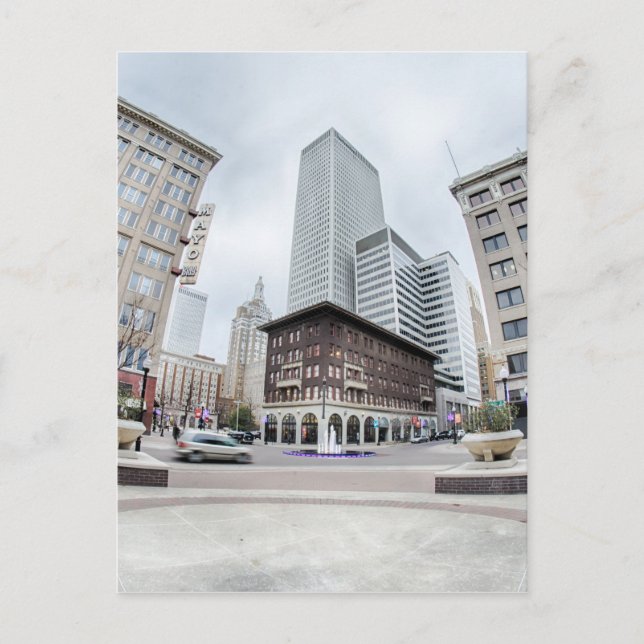 tulsa oklahoma downtown postcard (Front)