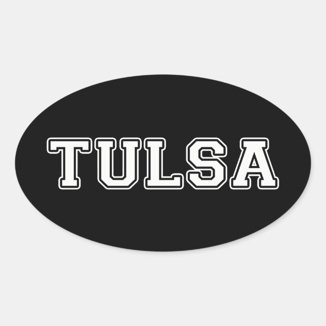 Tulsa Oklahoma Oval Sticker (Front)