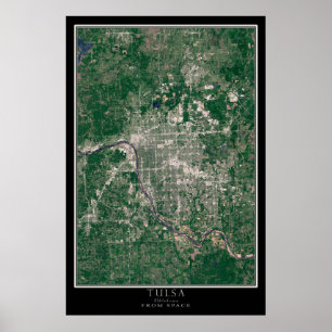 Tulsa Oklahoma Satellite Poster Map