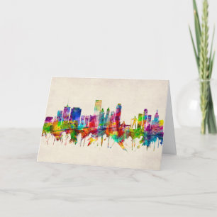 Tulsa Oklahoma Skyline Holiday Card