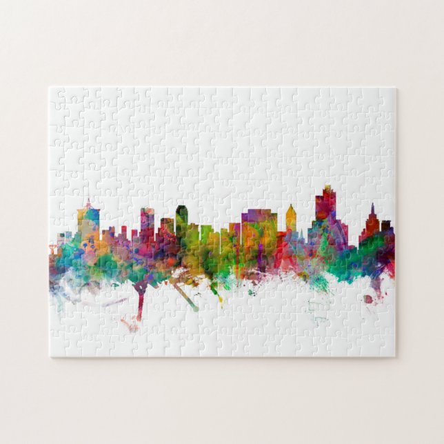 Tulsa Oklahoma Skyline Jigsaw Puzzle (Horizontal)