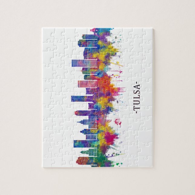 Tulsa Oklahoma Skyline Jigsaw Puzzle (Vertical)