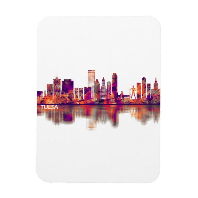 Tulsa Oklahoma Skyline Magnet (Vertical)