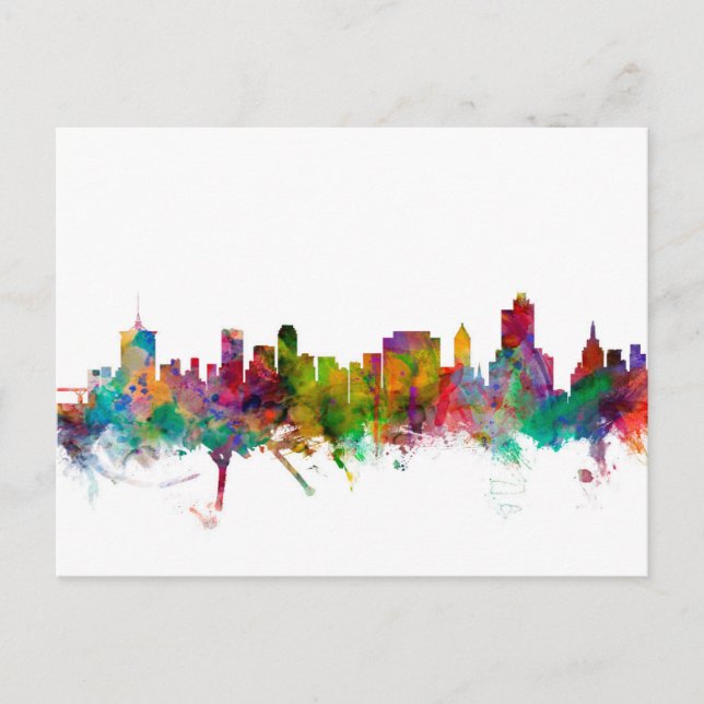 Tulsa Oklahoma Skyline Postcard (Front)