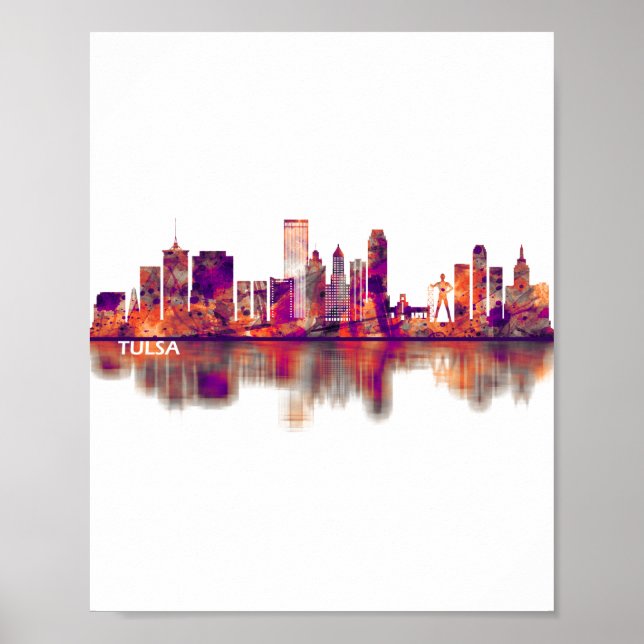Tulsa Oklahoma Skyline Poster (Front)