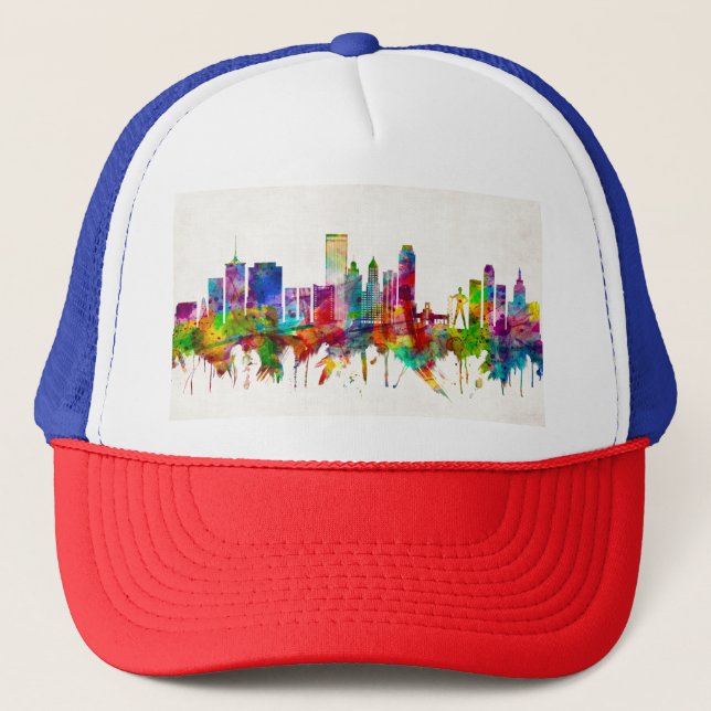 Tulsa Oklahoma Skyline Trucker Hat (Front)
