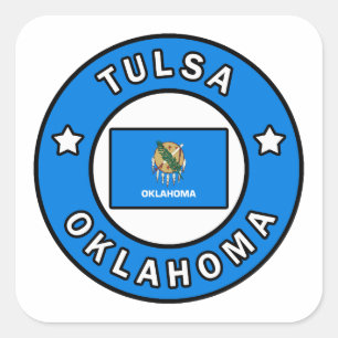 Tulsa Oklahoma Square Sticker