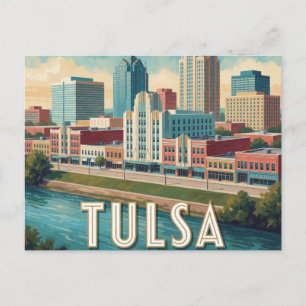 Tulsa Oklahoma Travel Scene And Cityscape Postcard