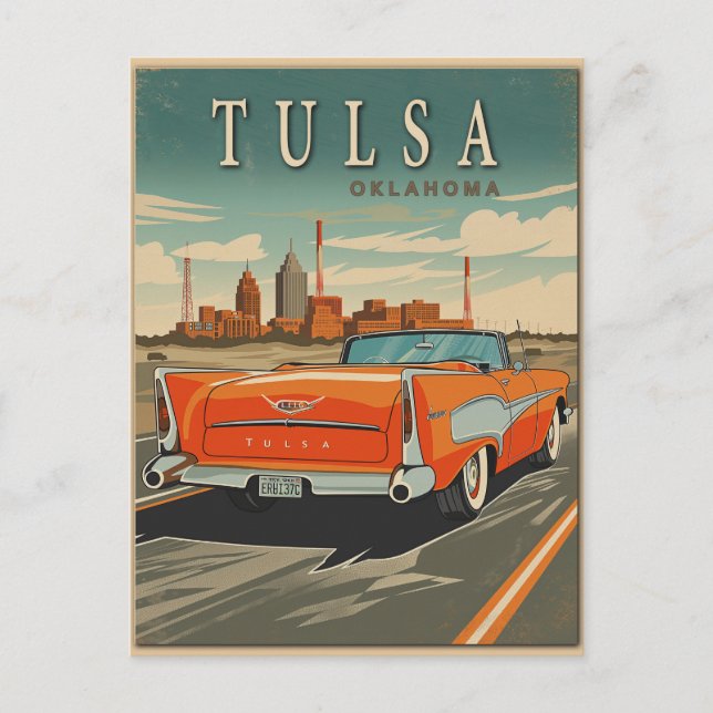 Tulsa Oklahoma Vintage Travel Postcard (Front)