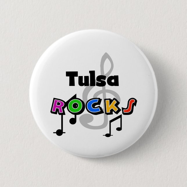 Tulsa Rocks 6 Cm Round Badge (Front)