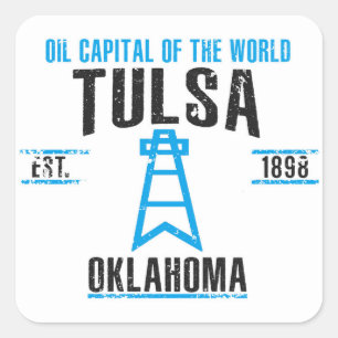 Tulsa Square Sticker