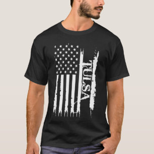 Tulsa United States Distressed w US Flag T-Shirt