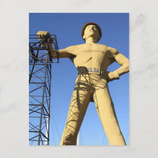 Tulsa's Golden Driller Postcard