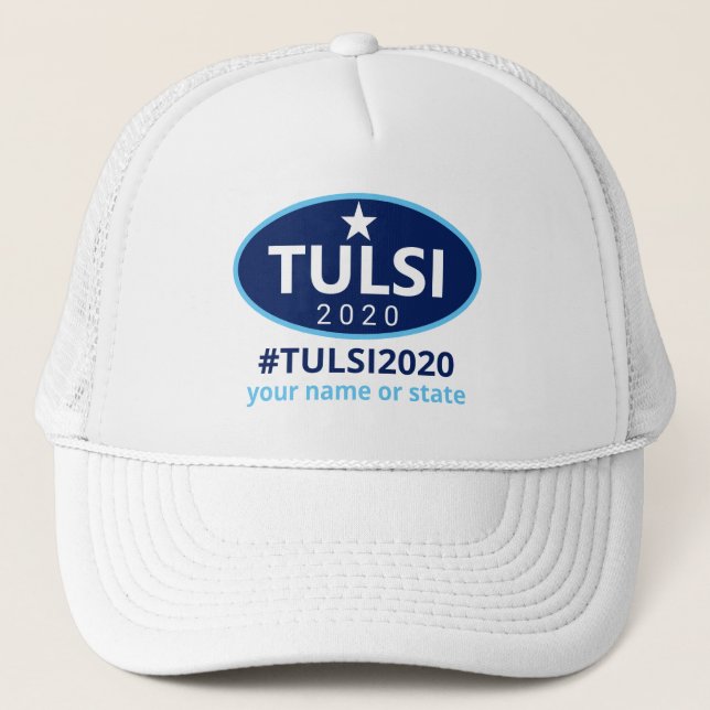 Tulsi 2020 Campaign Presidential Candidate Trucker Hat (Front)