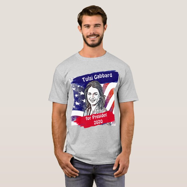 Tulsi Gabbard for President 2020 Election T-Shirt (Front Full)