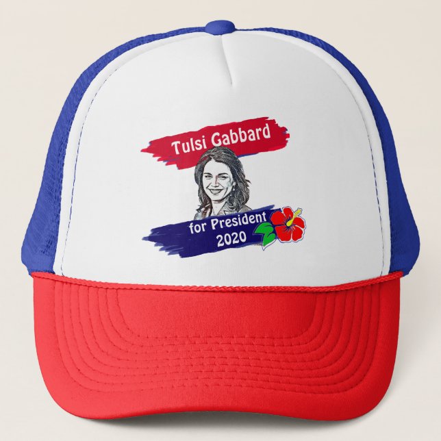 Tulsi Gabbard for President 2020 Election Trucker Hat (Front)