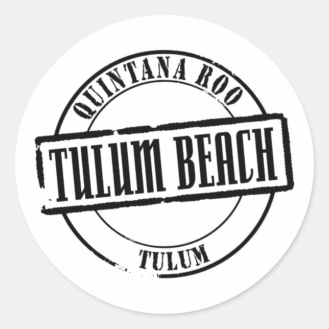 Tulum Beach Title Classic Round Sticker (Front)