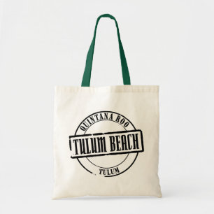 Tulum Beach Title Tote Bag