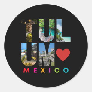 Tulum Mexico 2022 Vacation Beach Matching Family G Classic Round Sticker