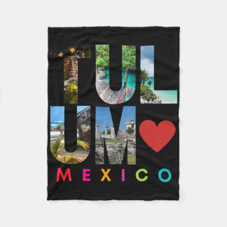 Tulum Mexico 2022 Vacation Beach Matching Family G Fleece Blanket