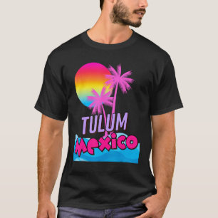 Tulum Mexico Boho Vacation Cruise Vintage Sunset S T-Shirt