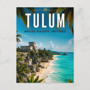 🌴 Tulum Mexico Coastal Escape Postcard