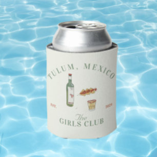 Tulum Mexico Girls Club Can Cooler