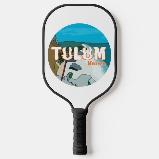 Tulum Mexico Great Gift Idea  Pickleball Paddle (Front)