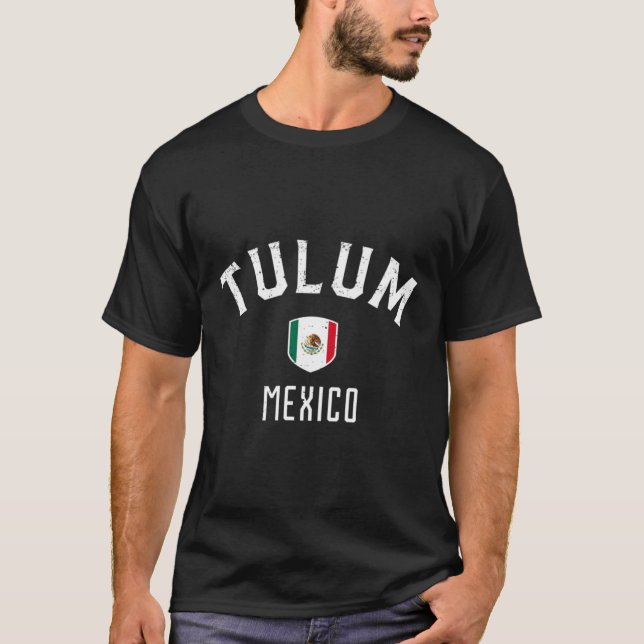 Tulum Mexico - Mexican Flag Tulum Tee  (Front)