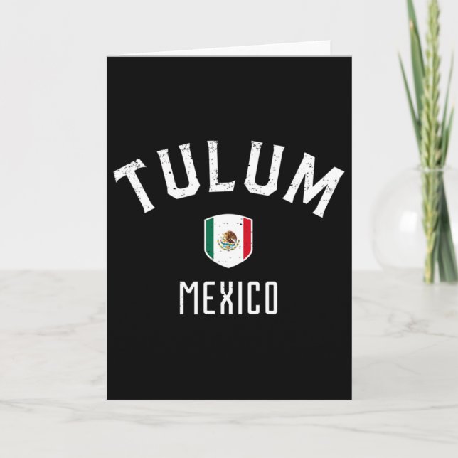 Tulum Mexico - Mexican Flag Tulum Tee  Card (Front)