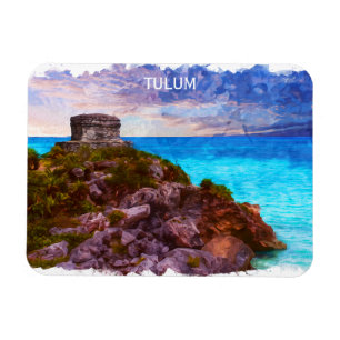 Tulum Mexico Panorama View Magnet