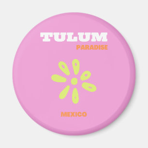 Tulum, Mexico, Preppy, Pink  Magnet
