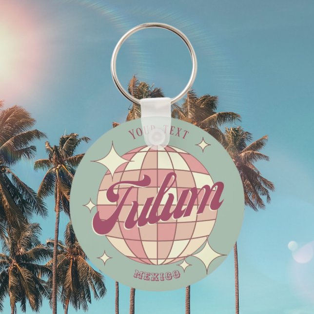Tulum Mexico Retro accessory souvenir holiday Key Ring (Creator Uploaded)