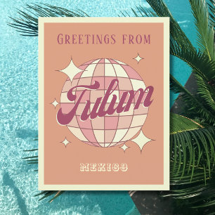 Tulum Mexico Retro Vintage Party Postcard