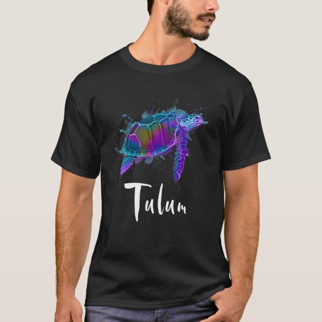 Tulum Mexico Sea Turtle 1 T-Shirt (Front)