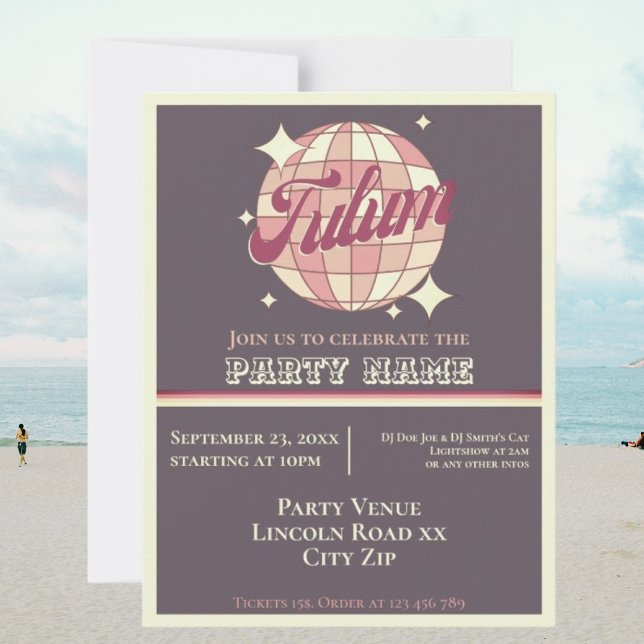 Tulum Mexico themed summer party celebration Invitation (Creator Uploaded)