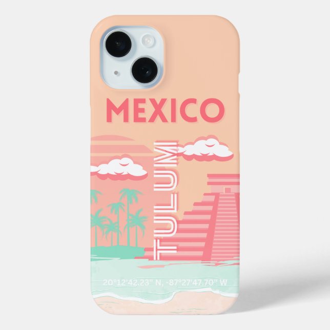 Tulum, Mexico, Travel Art Case-Mate iPhone Case (Back)