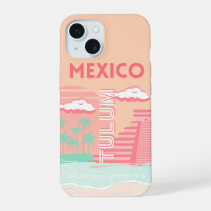 Tulum, Mexico, Travel Art iPhone 15 Case